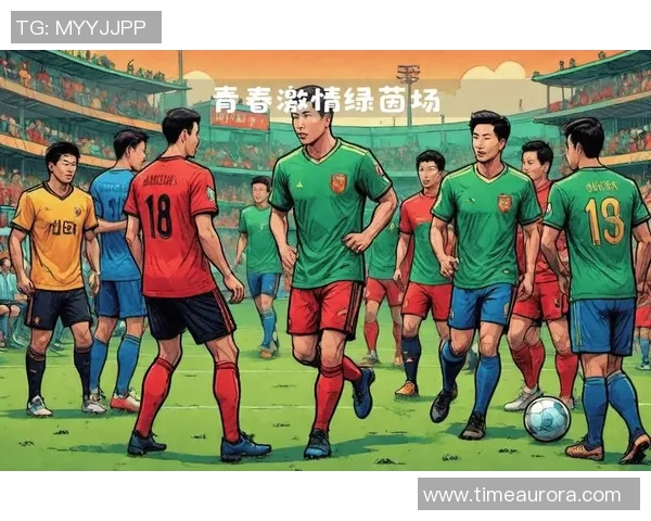 在操场上绘制足球明星的精彩瞬间与青春梦想